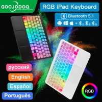 RGB Wireless Bluetooth Keyboard teclado For iPad Keyboard Android IOS Windows PC Tablet keyboard Rainbow Backlight