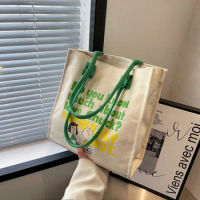 Snoopy Canvas shoulder bag women's shopping bag 2022 new tote bag college student book shoulder bag handbag