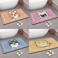 Bathroom cushion cartoon animal bathtub mat bathroom hand washing non-slip floor toilet carpet