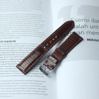Leather Strap Tali Jam Tangan by garden strap Kulit Lizard \ Brown \""