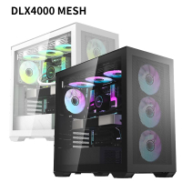 【最高現折268】DarkFlash 大飛 DLX4000 MESH E-ATX機殼(不含風扇)黑色/白色