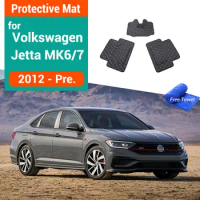 Car Rear Seat Anti-kick Mat for Volkswagen Jetta 2012-2023 MK6 MK7 Pad Cover Case Cushion Sticker Styling Accessories 3pcs/set