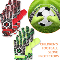 Kids Soccer Goalie Gloves 5/6/7 Size Latex Children Football Goalkeeper Gloves with Adjustable Wrist Strap Youth Soccer Gloves