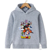 Anime Dragon Ball Sports Hoodie for Boys Hoodies Anime Clothes Goku Hoodie Girls Sweatshirts Kids 3-12 Years Old Back to School