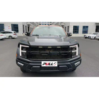 Body kit contain front bumper with grille and hood fender auto lamps for Ford Ranger 2012-2021 upgrade to 2021 F150 Raptor style