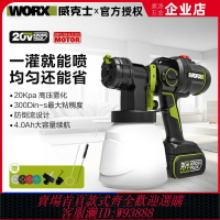 {台灣公司貨 可打統編}威克士WU056電動噴漆槍鋰電小型噴漆機噴槍油漆乳膠漆涂料噴涂機