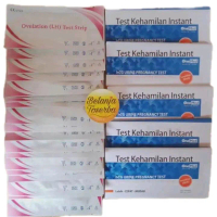 Paket 20 LH Ovulation & 5 Tes Hamil Onemed Tespek / Ovulasi Baby Test / Fertility Akurat / Ovutes ov