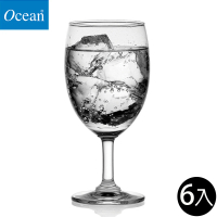 【Ocean】高腳水杯12oz 345ml 6入組 Classic系列(水杯 玻璃杯 高腳杯 果汁杯)