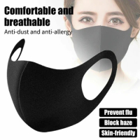 10pcs Black Face Mask Reusable Mask Washable Mascarillas Face Shield Breathing Masque Cotton Facial Mask For Adult Kids