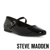 【STEVE MADDEN】BERDINE 漆皮圓頭瑪莉珍鞋(黑色)