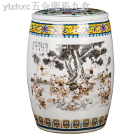 景德鎮陶瓷米缸大米桶家用油缸酒壇水缸密封30斤50斤裝平蓋儲物罐 雙十一購物節