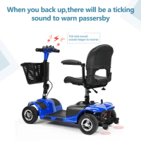 3/4 Wheel Mobility Scooters Electric Power Mobile Wheelchair for Seniors Adult with Basket Compact Duty Travel Scooter
