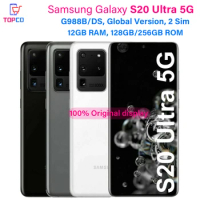 Samsung Galaxy S20 Ultra 5G G988B/DS 128GB ROM Exynos 990 Octa Core 6.9" DUAL Sim Quad Cameras 12GB RAM NFC Unlocked Cell Phone