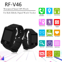 4G Smart GPS Watch For Kids RF-V46 Waterproof Elderly Digital Watch Tracker With Bracelet Wristband SOS Geo-fence Remove alarm