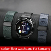 20mm 22mm For Samsung Watch 4 Classic 46mm 42mm Active 2 carbon fiber Luxury Link Bracelet galaxy watch 4 44mm 40mm Strap