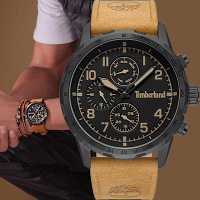 Timberland天柏嵐 CAMPTON系列 三眼多功能手錶 618送禮推薦-黑 TDWGF0055403