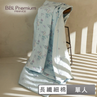 BBL Premium 100%長纖細棉印花涼被-愛戀木槿花(單人)