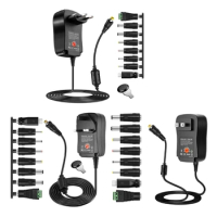 AC110-240V DC3V-12V Universal Power Adapter 30W Power Supply Charger Adaptor for LED Light Strips Speaker Scales Router