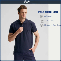 Áo polo nam Cotton trơn PREMIMUM ONOFF mã 18TP23S079 Thoáng khí trơn mịn phong cách thanh lịch đơn g