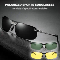 Polarized Sports Sunglasses for Men Women Cycling Running Driving Fishing Golf Baseball Night Vision Glasses Zinc Alloy Frame