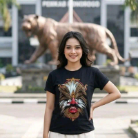 KAOS BUJANG GANONG || KAOS REOG || KAOS PONOROGO || KAOS BUDAYA Katun Hitam Santai combed kain lembu