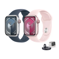充電支架組【Apple 蘋果】Apple Watch S9 LTE 41mm(鋁金屬錶殼搭配運動型錶帶)