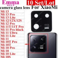 10pcs/lot Back Rear Camera Glass Lens for Xiaomi Mi 12 Pro 12X 12S 11T Pro 11 Ultra 11 Lite Mi 10T Pro 10 Lite 10s Mi 9T Pro 9SE