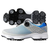 PGM Golf Shoes Mens Comfortable Knob Buckle Golf Men'S Shoes Waterproof Sneakers Spikes Nail Non-Slip XZ106