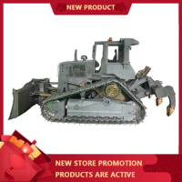1/14 Aoue-DT60 Crawler Hydraulic Bulldozer Full Metal Loader Engineering Forklift Model LESU KIT Parts Adult Toy Christmas gift
