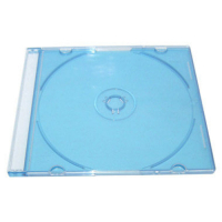 DigiStone單片超薄CD/DVD硬殼收納盒/藍色 100片