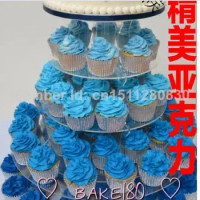 5 tier type circular wedding cake wearing crystal tier cake frame removable acrylic cuocake stand wedding decoration
