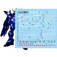 for HG 1/144 GAT-X207 Blitz 2003 ver. 1 Piece D.L. Master Water Pre-Cut UV Light-Reactive Decal HGGS High Grade SEED Mobile Suit