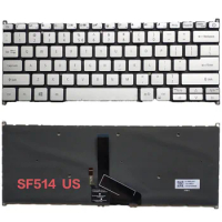 For Acer Swift 5 SF514-52 SF514-52T SF514-54G SF514-54T SF515-51T US English silver Backlit Keyboard