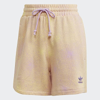 Adidas Original Bf Aop Shorts [HL6609] 女 短褲 舒適 休閒 紮染 印花 粉橘