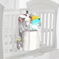 Baby Crib Hanging Storage Bag Diaper Nappy Organizer Cot Bed Organizer Bag Infant Essentials Diaper Baby Kids Crib Bedding Set