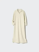 UNIQLO Gaun Ultra Stretch Dress Wanita Tanpa Lengan NATURAL L