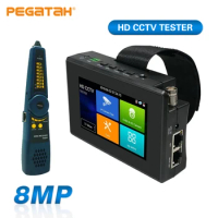 Pegatah CCTV Tester IP camera ahd mini monitor 4k HDMI VGA IPC tester CCTV poe portable monitor cftv camera cable testing