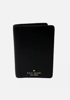 KC577 Kate Spade Madison Saffiano Leather Passport Holder Wallet Black 001