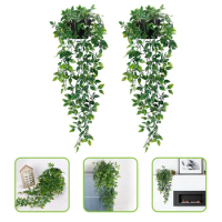 2pcs Simulated Hanging Vines Fake Plantas Artificial Bonsai Wall Fake Planta Potted Bonsai