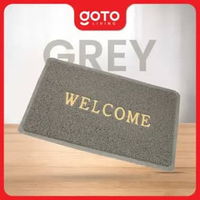 Goto Terra Keset Lantai PVC Welcome 40x60CM Kamar Mandi Anti Slip Premium GREY