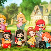 Genuine Disney Princess Series Blind Box Fairy Tale Town Anime Fiugre Caja Ciega Guess Bag Kawaii Decor Collection Surprise Bir