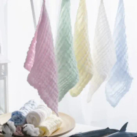 5pcs/Lot Baby Handkerchief Square Baby Face Towel 28x28cm Muslin Cotton Infan Wipe Cloth