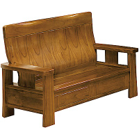 綠活居 米瑟典雅風實木二人座沙發椅-139x73x99cm免組