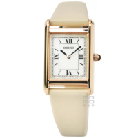 【SEIKO 精工】精工 SELECTION nano universe太陽能皮帶女錶-粉白面(STPR076)