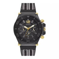 GUESS Guess GW0415G3 Karet Kombinasi Hitam Abu Dial Gold Cowok