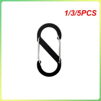 1/3/5PCS Multicolor 8-character Carabiner Anti-theft Key-lock Tool Small-sized Backpack Hook Buckle High-quality Outdoor Camping
