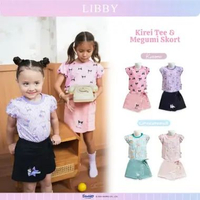LIBBY Sanrio Setelan Main Anak Perempuan Kirei Tee & Megumi Skort Kuromi Cinnamoroll 9 Bulan - 14 Ta