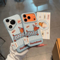 Autumn and Winter Embroidery Puppy Applicable Apple 17 Mobile Shell 16Promax Coverage 1514Soft