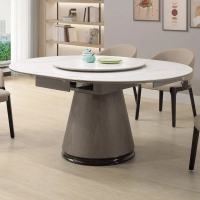 【Hampton 漢汀堡】維克扥5.2尺岩板伸縮圓餐桌(餐桌/桌子/岩板桌)