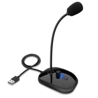 USB Wire Gooseneck Condenser Desktop USB Microphone for Computer PC Video Conferences Streaming Meetings Lectures